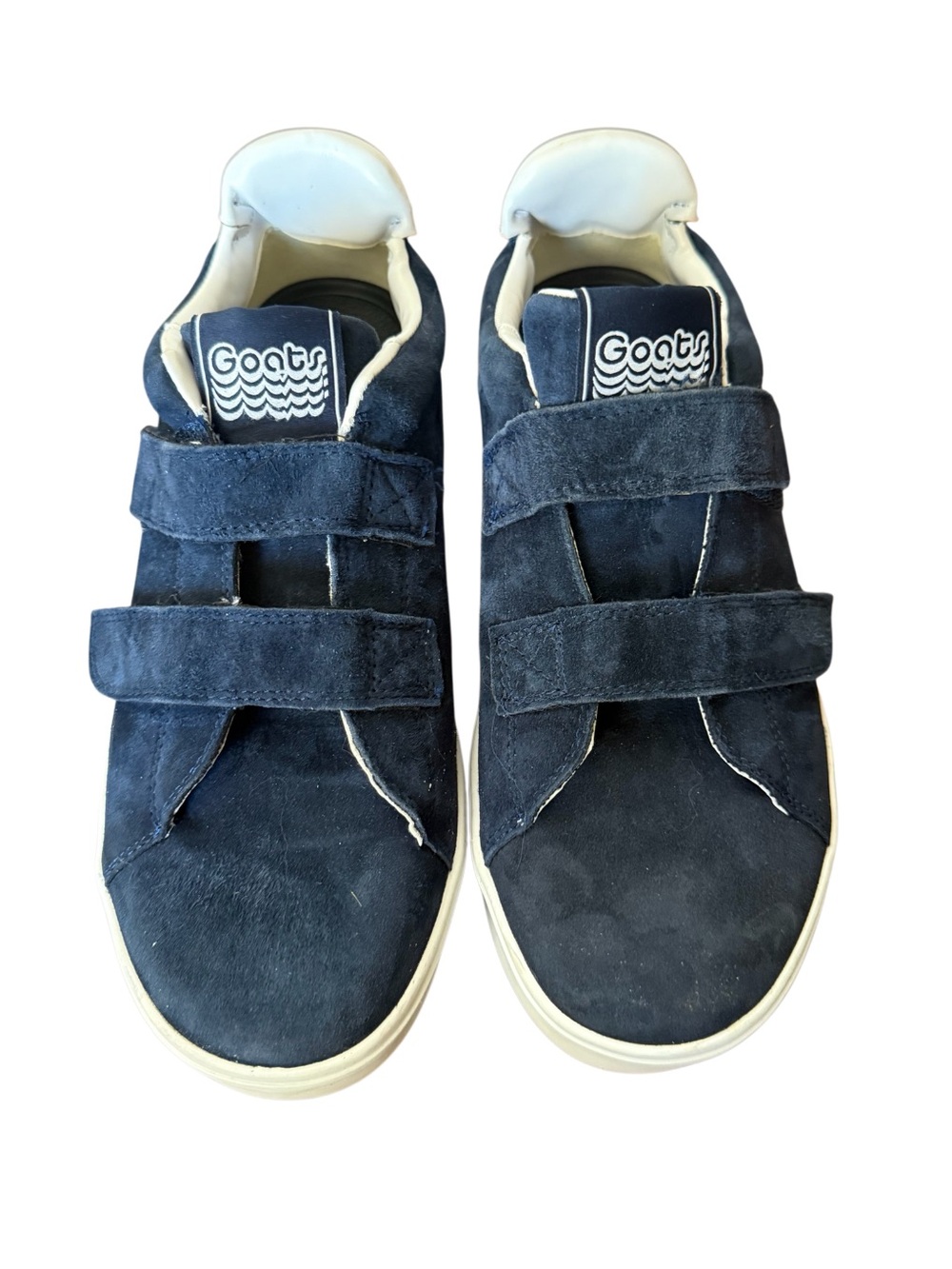 Goats Navy Suede Velcro Hook n Loop Platform Sneaker-Size 8